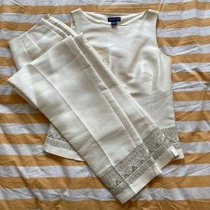 Ann Taylor Silk ivory White Set